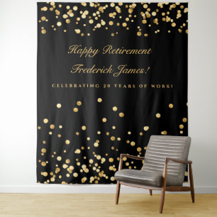 Ruhestands-Hintergrund, Fotobox-Hintergrund, Gold Wandteppich