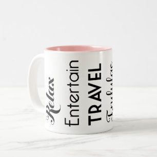 Ruhestands-Inspirationsworte Rosa Zweifarbige Tasse