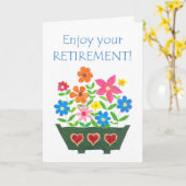 Ruhestands-Karte - Blumen-Power Karte (Gelbe Blume)