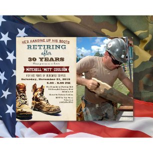 Ruhestands-Militärbaueinladung Einladung