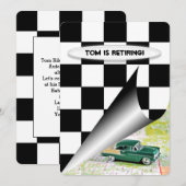Ruhestands-Oldtimer Einladung (Vorne/Hinten)
