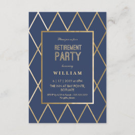 Ruhestands-Party Einladung - Gold elegant, Trendy