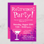 Ruhestands-Party Einladungen | Gewohnheit lädt ein (Vorne/Hinten)