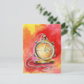 Ruhestands-Party Einladungen ~ Goldtaschen-Uhr (Stehend Vorderseite)