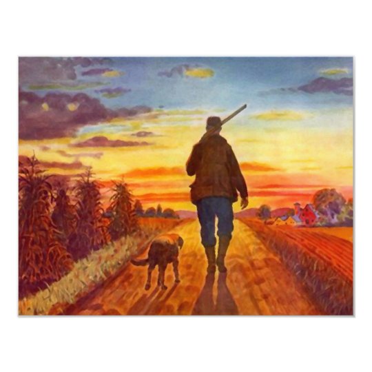 Ruhestands-Party Einladungs-bester Freund-Jagd 10,8 X 14 Cm Einladungskarte