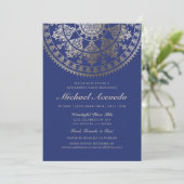 Ruhestands-Party Einladungs-Goldfolie Einladung (Stehend Vorderseite)