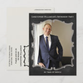 Ruhestands-Party-Foto-Karten-Vintage Einladung (Vorne/Hinten)