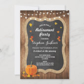 Ruhestands-Party-laden rustikale hölzerne Einladung (Vorderseite)