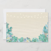 Ruhestands-Party-Minzeblumensucculents-Foto Einladung (Rückseite)