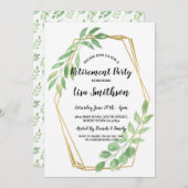 Ruhestands-Party verlässt Gold, Sommer zu Einladung (Vorne/Hinten)