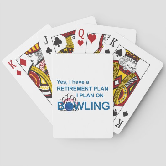 RUHESTANDS-PLAN - BOWLING SPIELKARTEN (Rückseite)