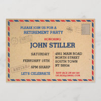 Ruhestands-Postkarten-Post-Posten laden Einladung