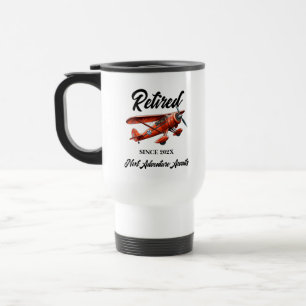Ruhestands-Reise-Themenparty Rotes Vintage-Flugzeu Reisebecher