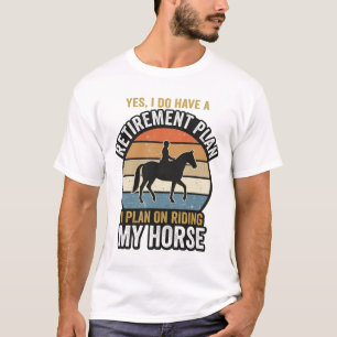 Ruhestands-Reitplan Vintage-Shirt-Design T-Shirt