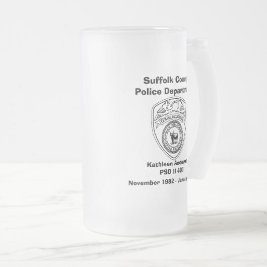 Ruhestands-Tasse Mattglas Bierglas (VorderseiteRechts)