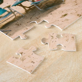 Ruhestands-Themen-Van am tropischen Strand Puzzle (Seite)