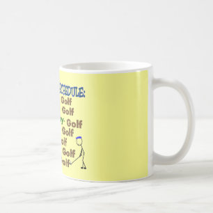 Ruhestands-Zeitplan GOLFSPIELER Kaffeetasse