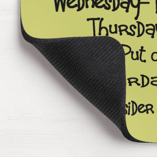 "Ruhestands-Zeitplan-" lustige Geschenke Mousepad (Ecke)
