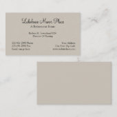 Ruhestands-Zuhause Visitenkarte (Vorne/Hinten)