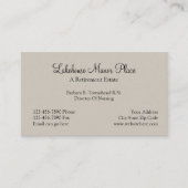 Ruhestands-Zuhause Visitenkarte (Vorderseite)