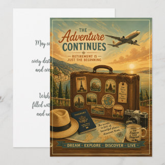 Ruhestandsabenteuer mit Vintage-Reise-Koffer