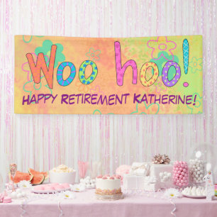 Ruhestandsbanner WooHoo Name Personalisiert Banner