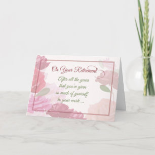 Ruhestandsbeglückwünschungen Rose Blume Karte