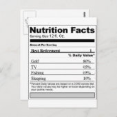Ruhestandsbezeichnung Funny Nutrition Postkarte (Vorne/Hinten)