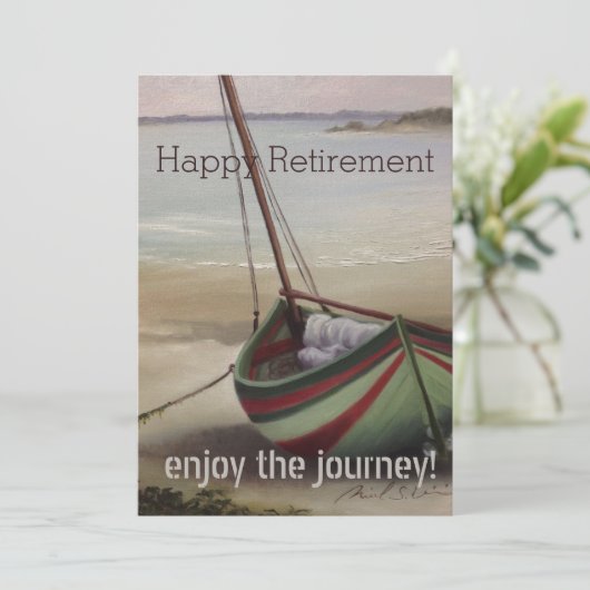 Ruhestandsboot Dankeskarte (Stehend Vorderseite)
