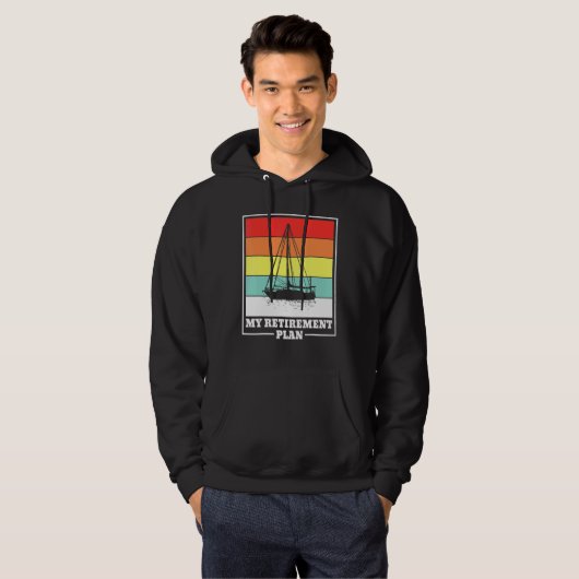 Ruhestandsboot Segelboot Hoodie (Vorne ganz)