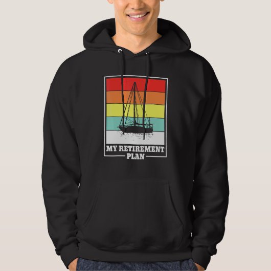 Ruhestandsboot Segelboot Hoodie (Vorderseite)