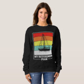 Ruhestandsboot Segelboot Sweatshirt (Vorne ganz)