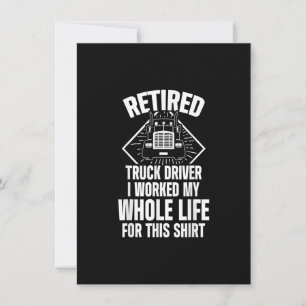 Ruhestandsfahrer Ruhestandszeit für LKW Einladung