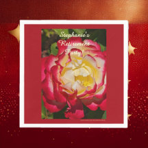 Ruhestandsfeier Rot und Gold Rose Blumen Makro