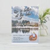 Ruhestandsfischerei am Seeufer Einladung (Stehend Vorderseite)