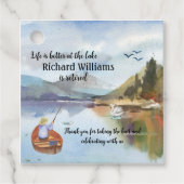 Ruhestandsfischerei am Seeufer Geschenkanhänger (Vorderseite)