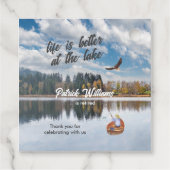 Ruhestandsfischerei am Seeufer Geschenkanhänger (Rückseite)