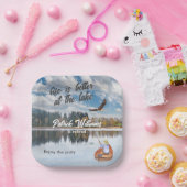 Ruhestandsfischerei am Seeufer Pappteller (Party)