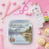 Ruhestandsfischerei am Seeufer Pappteller (Party)