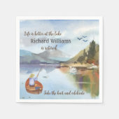 Ruhestandsfischerei am Seeufer Serviette (Vorderseite)