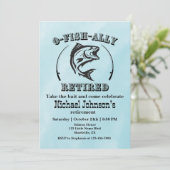 Ruhestandsfischerei auf O-Fisch in Ruhestand Einladung (Stehend Vorderseite)