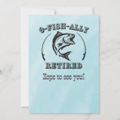 Ruhestandsfischerei auf O-Fisch in Ruhestand Einladung (Rückseite)