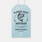 Ruhestandsfischerei auf O-Fisch in Ruhestand Geschenkanhänger (Rückseite)