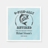 Ruhestandsfischerei auf O-Fisch in Ruhestand Serviette (Vorderseite)