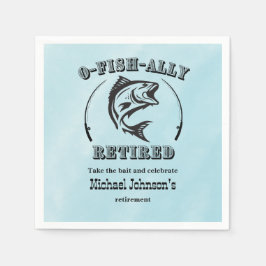 Ruhestandsfischerei auf O-Fisch in Ruhestand Serviette