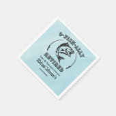 Ruhestandsfischerei auf O-Fisch in Ruhestand Serviette (Ecke)