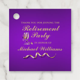 Ruhestandsformal Classic Champagner Glass Geschenkanhänger