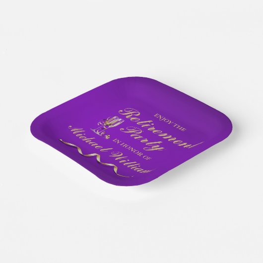 Ruhestandsformal Classic Champagner Glass Pappteller (Gewinkelt)