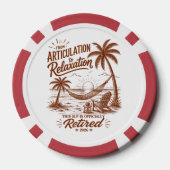 Ruhestandsformular Artikulation zur Entspannung 20 Pokerchips (Rückseite)