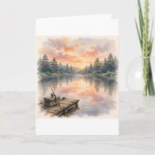 Ruhestandsgeschenk Angeluntergang Seewasserfarbe F Karte
